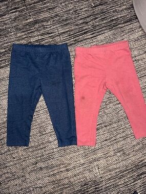 Toddler Leggings in Navy and Pink